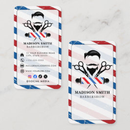Cartão De Visita Barber Shop Hair Stylist Professional Barbershop