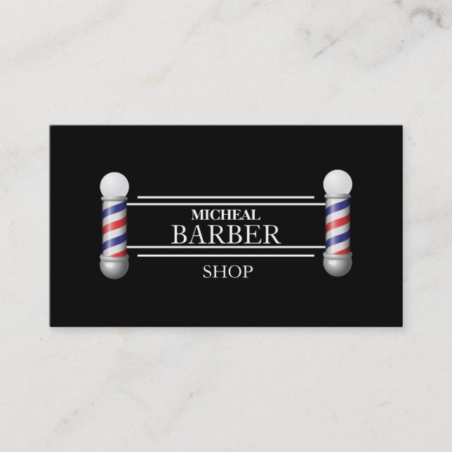 Cartão De Visita Barber Simples (Frente)