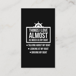 Cartão De Visita  Barco de Humor do Proprietário do Barco Engraça