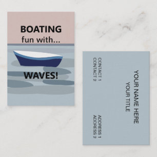 Cartão De Visita Barcos Se Divertindo Com As Ondas Barcos