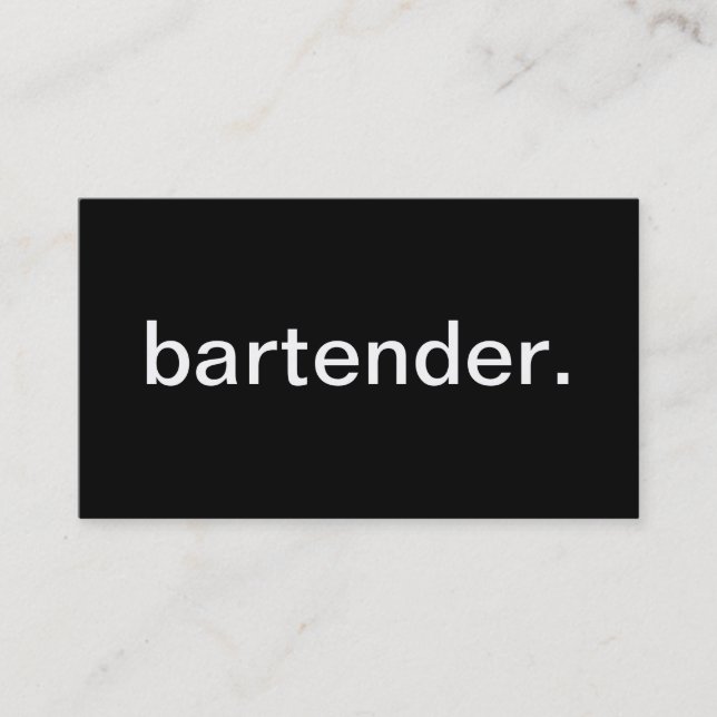 Cartão De Visita Barman (Frente)