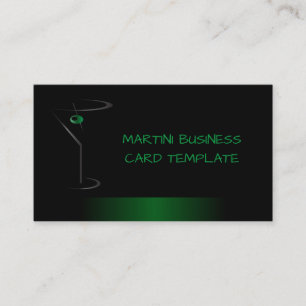 Cartão De Visita Barman verde