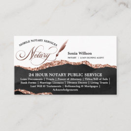 Cartão De Visita Barramento de Agente de Assinatura de Notário e Em