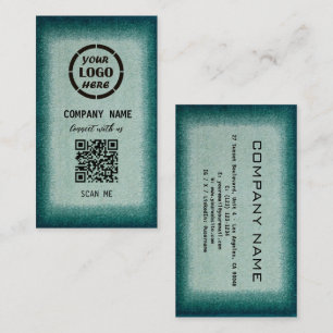 Cartão De Visita Barramento de Código QR Moderno do Design Profissi