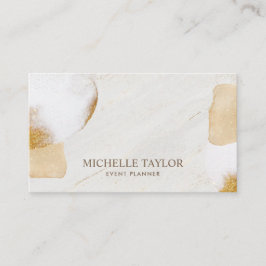 Cartão De Visita Barramento minimalista de assinatura de ouro branc