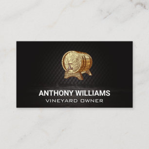 Cartão De Visita Barril de Madeira de Vinho