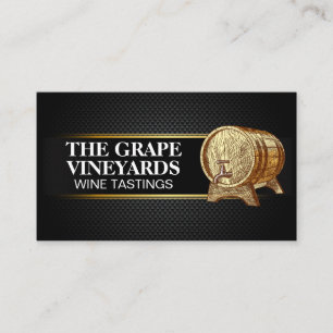 Cartão De Visita Barril de Madeira  Padrão de fibra de carbono pre