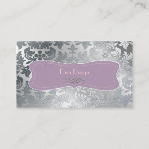 Cartão De Visita Barroco de aço escovado