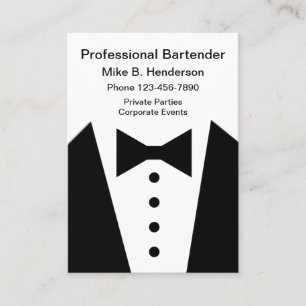 Cartão De Visita Bartender ou Concierge Profissional