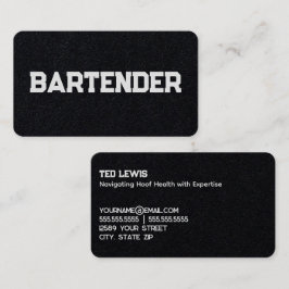 Cartão De Visita Bartender profissional