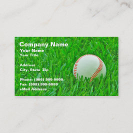 Cartão De Visita Basebol na grama