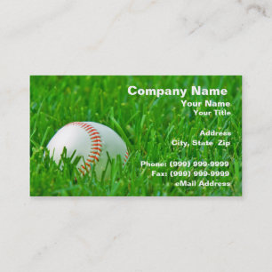 Cartão De Visita Basebol na grama
