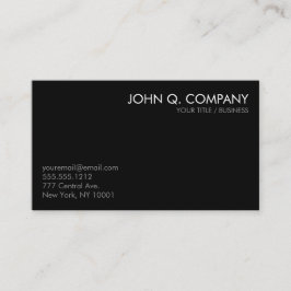 Cartão de visita básico mínimo preto do branco