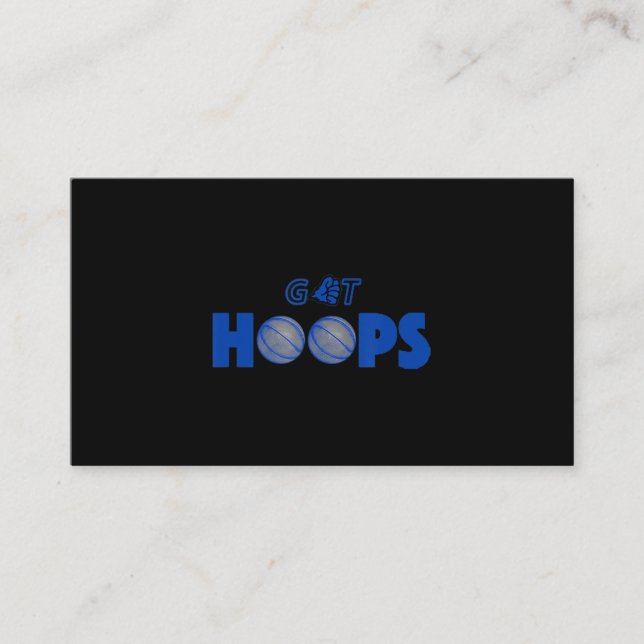 Cartão De Visita Basquetebol Get Hoops (Frente)