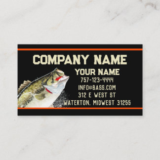 Cartão De Visita Bass Bass Largemouth Pulando