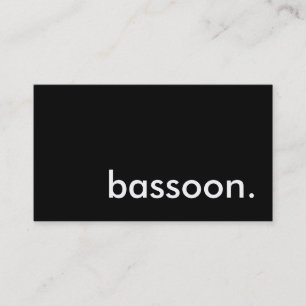 Cartão De Visita Bassoon.