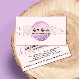 Cartão De Visita Bath Bomb Natural Soap Spa Organic