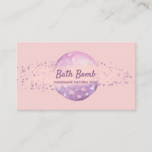 Cartão De Visita Bath Bomb Natural Soap Spa Sauna (Frente)