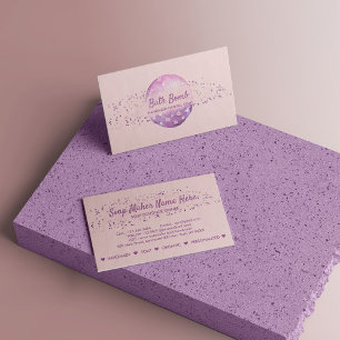 Cartão De Visita Bath Bomb Natural Soap Spa Sauna