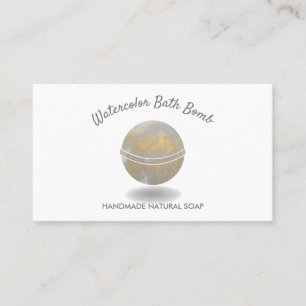 Cartão De Visita Bath Bomb Spa Natural Soap Dourado Spa