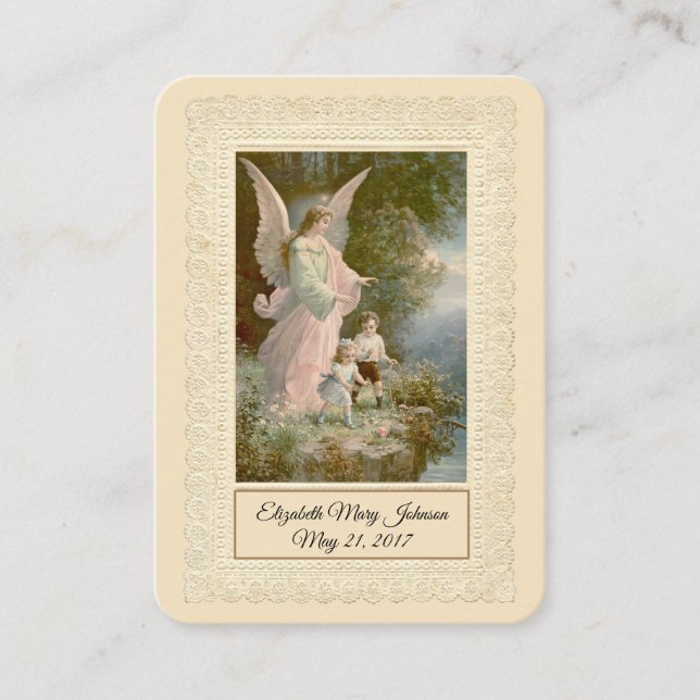 Cartão De Visita Batista Católico Lembrança Batista Sacro (Frente)