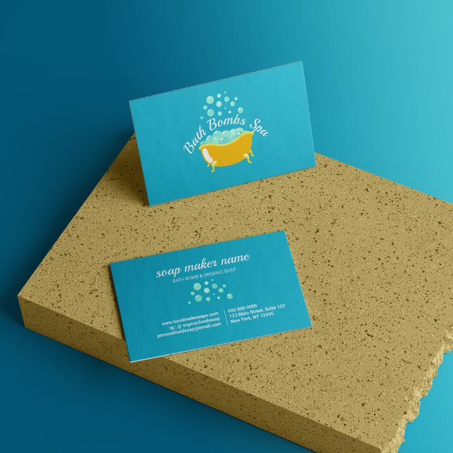 Cartão De Visita Batitub Soap Bubbles Shampoo (Bathtub Soap Bubbles Shampoo Business Card)