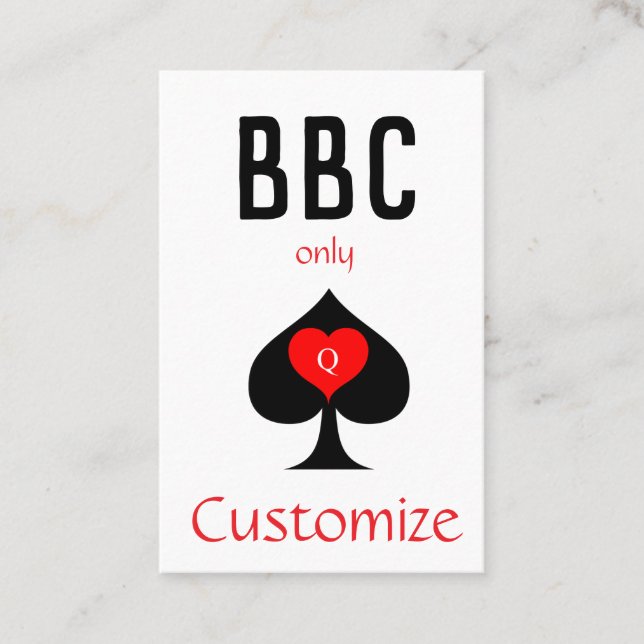 Cartão De Visita BBC Apenas Sinal de Espada Lâmina Thunder_Cove (Frente)