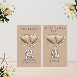 Cartão De Visita Beach Wedding Registry and Honeymoon Fund