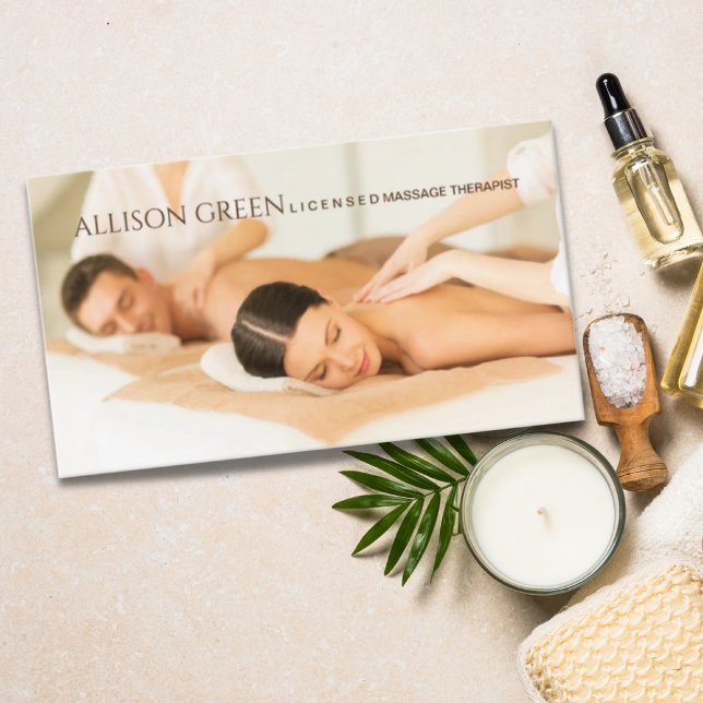 Cartão De Visita Beauon Salon SPA AromaThermismo Massage Salon (Criador carregado)