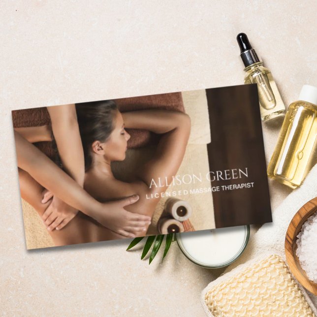 Cartão De Visita Beauon Salon SPA AromaThermismo Massage Salon (Beauty Salon SPA Aromatherapy Massage Salon Business Card)