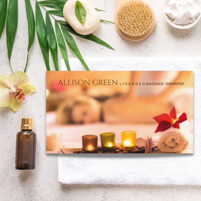 Cartão De Visita Beauon Salon SPA AromaThermismo Massage Salon (Beauty Salon SPA Aromatherapy Massage Salon Business Card)