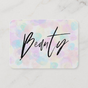 Cartão De Visita *~* BEAUTY Pastel Soft Rainbow Modern Abstrato