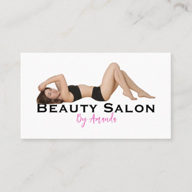 Cartão De Visita  Beauty Salon Business Card (Frente)