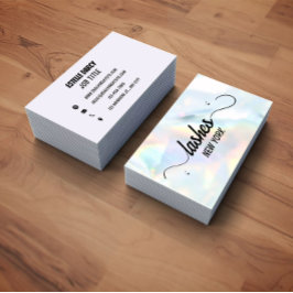 Cartão De Visita Beauty Salon Hairstylist Script Business Card