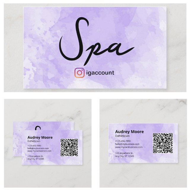 Cartão De Visita Beauty Spa Esthetician (Beauty Spa Esthetician Business Card
)