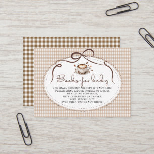 Cartão De Visita Bebê de aquarela está preparando café  chá de bebê