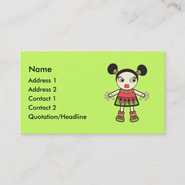 Cartão De Visita Bebê de melancia (Frente)