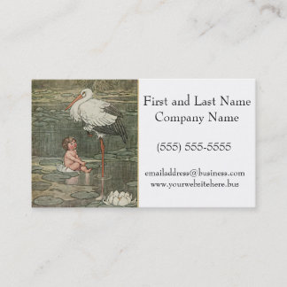 Cartão De Visita Bebê e Stort Vintage Retro Chilena Fairy Tale