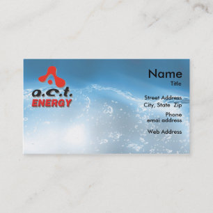 Cartão De Visita Bebida A.C.T. - Azul