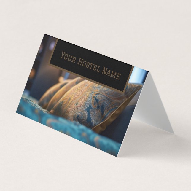 Cartão De Visita Bed and Breakfast Hostel Brown Foto antiga Na moda (Frente)