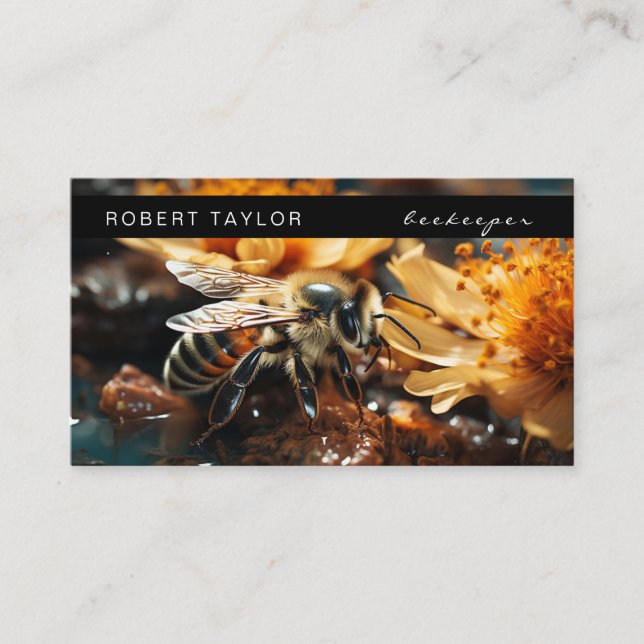 Cartão De Visita Beekeeper Honey Seller Beer Ring Farmer Card (Frente)