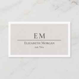 Cartão De Visita bege de Cinza de luz moderna profissional minimali