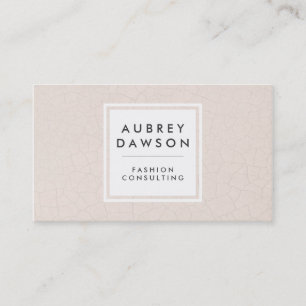 Cartão De Visita Bege fraturado moderno do teste padrão