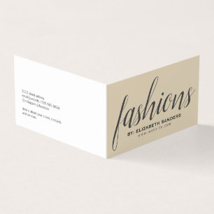 Cartão De Visita bege profissional elegante