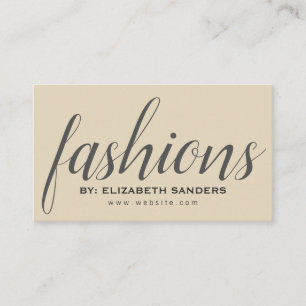 Cartão De Visita Bege Profissional Elegante