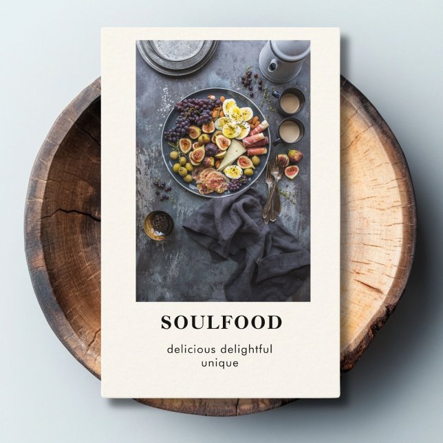 Cartão De Visita Beige Mínimo de Foto Moderna (Modern Trendy Photo Business Card)