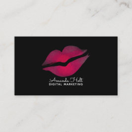 Cartão De Visita Beijo da aguarela