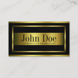 Cartão De Visita Beira metálica do metal Dourado do advogado