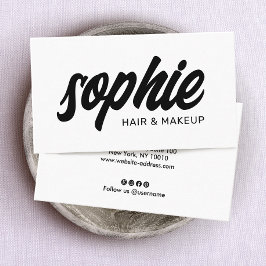 Cartão De Visita Bela Branca com Escova a Negra com Escova a Negra