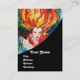 Cartão De Visita Bela Monograma Vermelha, Maqueamento, Salão de Cab